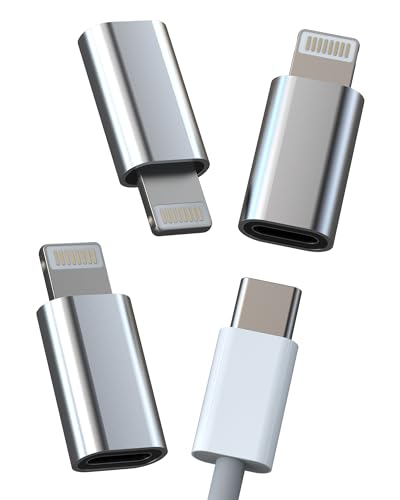 Kefiany USB-C Buchse auf Lightning Stecker (3 Pack) für Apple iPad iPhone 14 Anschluss Type-C Jack Kabel Adapter Ladekabel Adapter Stecker Ladegerät Typ Buchse Ladegerät Konverter YCJ-it von Kefiany