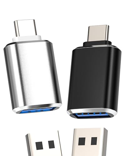 Adapter USB C Stecker auf USB Buchse 3.0 OTG (2 Pack) für iPhone 16 15 Pro Max Typ C Adapter für Apple Thunderbolt MacBook Kompatibel mit Samsung Daten Konverter für iPad Laptop Zubehör von Kefiany