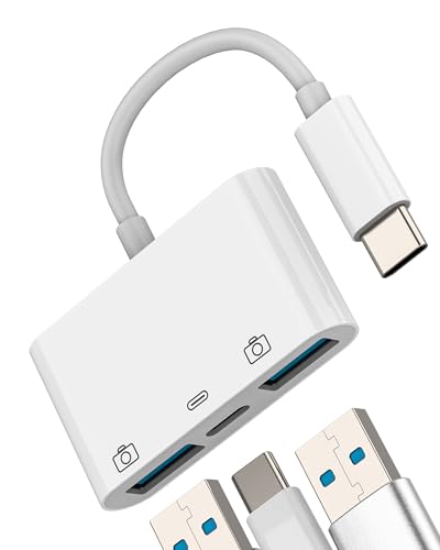 Adapter USB C auf USB 3.0 Typ C OTG Kabel für iPhone 15 Android MacBook iPad kompatibel für Samsung Aufladen Typ C Anschluss Daten-Stick Kamera Kamera Konverter tp-BH Adapter USB C auf USB 3.0 Typ C OTG Kabel für iPhone 15 Android MacBook iPad kompatibel für Samsung Aufladen Typ C Anschluss Daten-Stick Kamera Kamera Konverter tp-BH von Kefiany