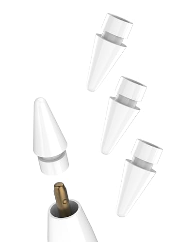 Ersatzspitzen für Apple Pencil (4 Pack) kompatibel mit iPad 1. Generation Stift Stylus Tips Zubehör Kit Ersatz Tablet Touch Anschluss Generation Adapter von Kefiany