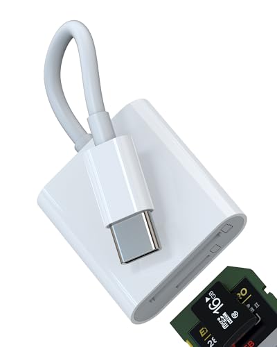 Kartenleser SD Micro SD auf USB C für iPhone 16 15 Pro Max Adapter TF Card Externer Speicher Stick für Apple kompatibel mit Samsung Galaxy S24 für iPad Compact Flash 3.0 externe Laufwerke von Kefiany