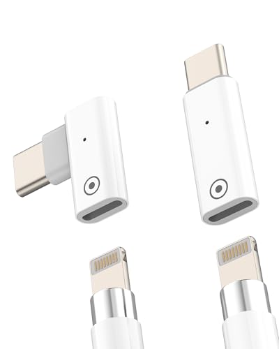 Kefiany Adapter Lightning auf USB C Stecker (2 Pack) für Apple Pencil 1. Generation von Kefiany