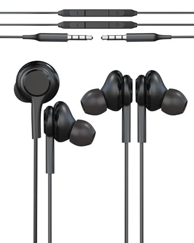 Kopfhörer mit Kabel, kompatibel mit Samsung Galaxy (2 Pack) Kopfhörer 3,5 mm Gaming Mikrofon Kopfhörer In Ear PC Jack Kabel Kopfhörer Musik Smartphone Telefon MP3 verkabelt Aux Headphones S10-ej von Kefiany