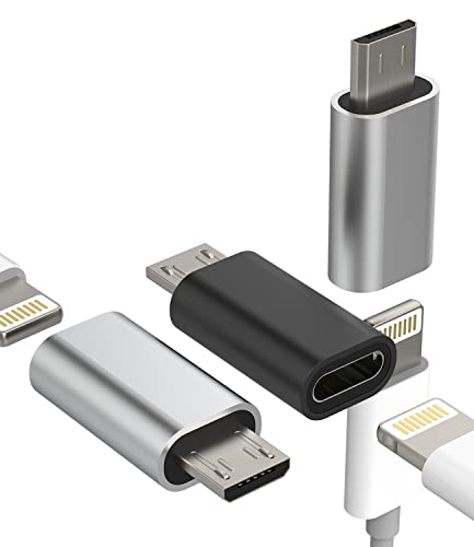 Lightning Mutter auf Micro USB Männlich Ladekabel Adapter Set(3pack)iPhone Ladegerät to Android Klinke Charger Kabel Stecker Netzteil Zubehör für Samsung Galaxy S5 S6 S7 Edge Huawei Xiaomi Ps4 L-to-mc von Kefiany