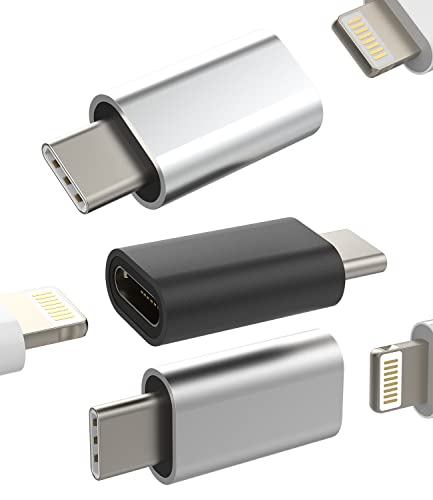 Lightning Mutter auf USB C Männlich Adapter(3 Pack)iPhone Ladekabel Klinke to Type C Stecker Ladegerät Zubehör Charger Kabel Netzteil Set für Samsung S21 S22 Ultra Ipad Pro Google Pixel Huawei Xiaomi von Kefiany