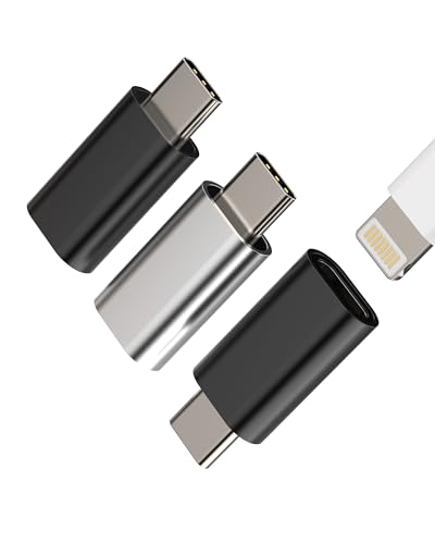 Lightning Mutter auf USB C Männlich Ladekabel Klinke Adapter (3 Pack) kompatibel für Samsung für Ipad Pro Ladegerät Zubehör Netzteil für iPhone Charger Kabel to Type C Stecker Set L-to-tpc-3p von Kefiany