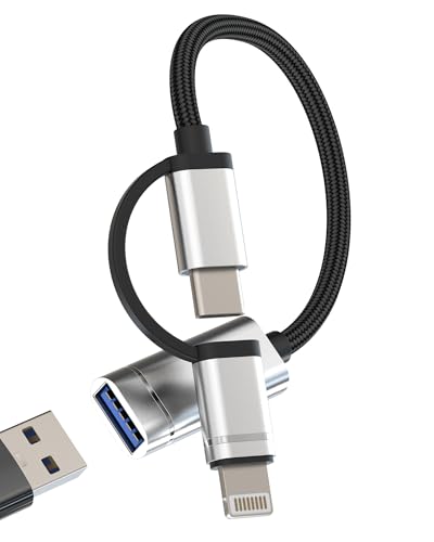 Lightning USB C auf USB 3.0 Adapter für Apple iPhone 15 14 kompatibel für Samsung Macbook Air Adapter von OTG-Kabel weiblich Typ männlich Typ Adapter Kartenleser Konverter IP von Kefiany