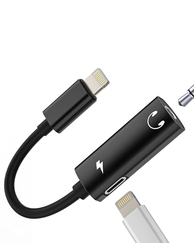 Lightning auf Klinke 3,5 mm Adapter für iPhone 14 Kopfhörer Aux Audio Ladekabel Zubehör für Apple iPad Kopfhörer Headphone Splitter Ladekabel Verlängerungskabel Splitter Dongle ip-ZX Lightning auf Klinke 3,5 mm Adapter für iPhone 14 Kopfhörer Aux Audio Ladekabel Zubehör für Apple iPad Kopfhörer Headphone Splitter Ladekabel Verlängerungskabel Splitter Dongle ip-ZX von Kefiany