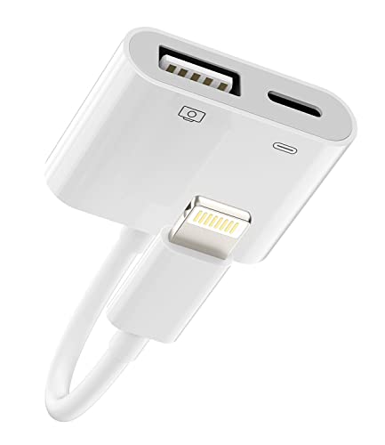 Lightning auf USB Adapter Kabel Iphone OTG Zubehör(2 in 1)schnellladegerät Stecker für Tastaturen USB Stick Kartenlesegerät Kamera Kartenleser Maus Hub 14 13 12 11 Pro Max Mini 8 7 Plus X Xs Se 6 Ipad von Kefiany
