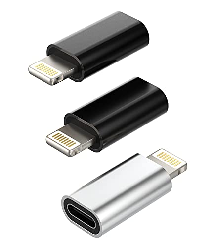 Lightning auf USB C Adapter(3pack)ladekabel Stecker Type C Mutter to Lightning Männlich Klinke Set Charger Kabel Netzteil Ladegerät Zubehör für Iphone 14 13 12 11 Pro Max Mini 7 8 Plus X Xs Xr Ipad tp von Kefiany