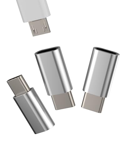 Micro USB Mutter auf USB C Männlich Adapter Set(3 Pack)Ladegerät Zubehör Android to Type C Klinke Ladekabel Stecker Charger Kabel Netzteil kompatibel für Samsung Huawei Xiaomi LG Google Pixel Ipad tp von Kefiany