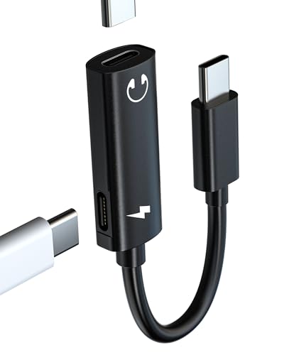 USB C Adapter Auf Doppelstecker Kopfhörer Splitter(2in1) Gleichzeitig Type-C PD Lade Power Kabel AUX DAC Mikrofon Audio Dual Port Buchse Anschluss für Apple iPhone Handy Laptop Kompatibel für tp-2tp von Kefiany