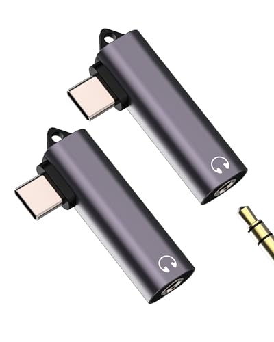 USB C Auf 3.5mm Kopfhörer Adapter(2 Stück) AUX Mikrofon Audio Jack für Apple iPhone 15 DAC Auto Kopfhöreranschluss Anschluss Type-C Klinkenstecker Kabel Splitter Dongle Kompatibel für Samsung tp-3.5 von Kefiany