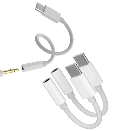 USB C Aux Kopfhörer Adapter(3Pack) 3.5mm auf Typec Klinke Kabel Splitter DAC Audio Stecker kompatibel für Sumsung Galaxy Huawei Xiaomi Google Pixel Apple iPhone15 Pro Max Plus iPad 10、Air4/5、tp von Kefiany