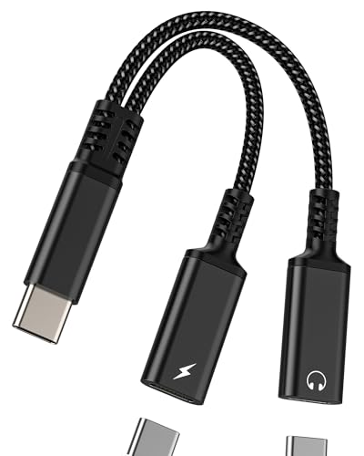 USB C Doppelstecker Kopfhörer Adapter(2in1) Type-C Kabel PD Ladeadapter für Apple iPhone 15 Pro Dual Port Stecker Splitter AUX DAC Audio Cable Laptop Headphone Anschluss Kompatibel für Samsung tp-2tp von Kefiany