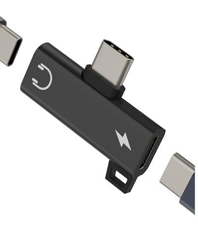 USB-C-Kopfhörer-Adapter (2-in-1) Typ C Audio Ladegerät Anschluss für Apple iPhone 16 15 für iPad, kompatibel mit Samsung MacBook Android Digital-Aux-Kabel DAC Audio Headphone Dongle Thunderbolt von Kefiany