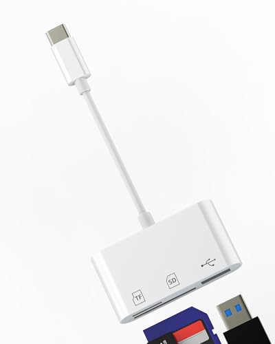 USB C Lector Adapter SD Micro SD OTG USB 3.0 (3 in 1) für Apple iPhone15 MacBook Pro für iPad Air kompatibel für Samsung TF Card Reader Speicherkarte Stick Zubehör Memory Kabel Karten von Kefiany