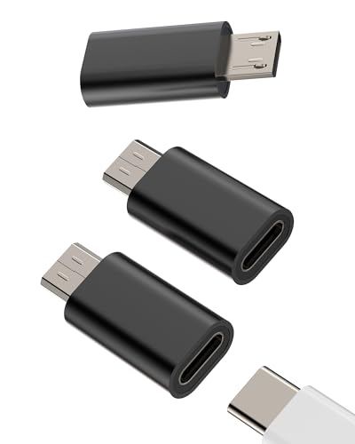 USB C Mutter auf Micro USB Männlich Ladekabel Adapter(3pack) Type C Charger Kabel to Android Klinke Ladegerät Netzteil Stecker Zubehör Set Kompatibel für Samsung Huawei Xiaomi Galaxy S6 S7 tp von Kefiany