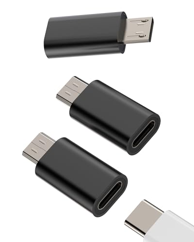 USB C Mutter auf Micro USB Männlich Ladekabel Adapter(3pack) Type C Charger Kabel to Android Klinke Ladegerät Netzteil Stecker Zubehör Set Kompatibel für Samsung Huawei Google Xiaomi Galaxy S6 S7 tp von Kefiany