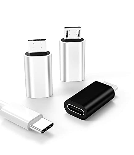 USB C Mutter auf Micro USB Männlich Ladekabel Adapter Set(3pack) Type C Kabel to Android Klinke Ladegerät Netzteil Charger Stecker Zubehör für Samsung Galaxy S5 S6 S7 Edge Huawei Google Xiaomi Ps4 von Kefiany