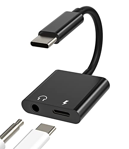 USB-C auf 3.5 mm Kopfhörer-Adapter, Dongle (2in1), DAC-Audio-Ladegerät, Typ C, AUX-Splitterkabel für Samsung Galaxy S20 S21 S22 FE Ultra Note10 S9 S10 LG Google Pixel iPad Pad Pro Air 4 2 022 2021 von Kefiany