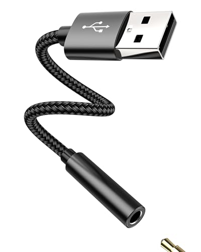 USB Stecker Auf 3.5mm Kopfhörer Jack Adapter Auto DAC Audio AUX Kabel Android Handy PC Kopfhöreranschluss für Ipad Headset Mikrofon Cable für Apple iPhone Audio-Klinkenadapter Car 3.5-USB von Kefiany