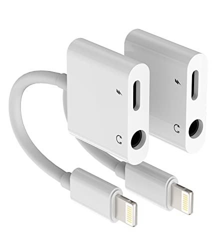 iPhone 3.5mm Kopfhörer Klinke auf Lightning Ladekabel Adapter 2in1(2pack) aux Audio Fast Charger Netzteil Apple MFI Stecker Schnellladegerät Splitter Zubehör für 14 13 12 11 Pro Max 8 7 Plus ip-3.5 von Kefiany