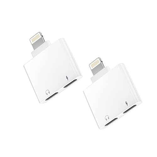 iPhone Doppel Lightning Klinke Kopfhörer auf Schnellladegerät Adapter(2in1) Audio Aux Ladekabel Netzteil Zubehör Apple MFI Fast Charger Ladestecker s Splitter für 14 13 12 11 Pro Max 8 7 WXZY-2L von Kefiany