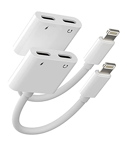 iPhone Doppelstecker Lightning Klinke Kopfhörer Adapter(2in1) 2pack Aux zu Schnellladegerät Splitter Apple MFI Audio Ladekabel Netzteil Fast Charger Zubehör für14 13 12 11 Pro Max 8 7 Plus 6 5 von Kefiany