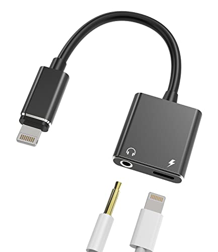 iPhone Kopfhörer 3.5mm auf Lightning Klinke Ladekabel Adapter(2in1) s Aux Schnellladegerät Netzteil Apple MFI Fast Charger Splitter Audio Ladestecker Zubehör für 14 13 12 11 Pro Max 8 7 Plus 3.5+L von Kefiany