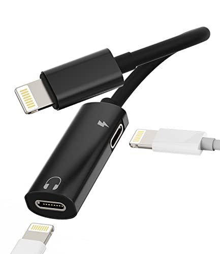 iPhone Ladekabel Kopfhörer Adapter(2in1) Doppel Lightning Klinke Apple MFI Aux auf Schnellladegerät Stecker Fast Charger Audio Netzteil Splitter Zubehör für 14 13 12 11 Pro Max X Mini 8 7 Plus von Kefiany