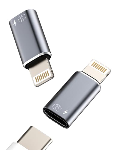 iPhone OTG Adapter(2pack)USB C Mutter auf Lightning Männlich Klinke Kartenlesegerät Ladestecker für Type C Tastaturen Kamera Kartenleser Maus Flash Drive Zubehör Kompatibel für 14 13 12 11 7 8 X tp von Kefiany