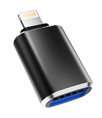 iPhone OTG Flash Adapter Lightning Stecker auf USB Buchse Kabel Dongle für Apple iPad Air Kamera Kartenleser Maus Tastatur U Disk Drive Hub MIDI Kompatibel für 14 13 12 11 Pro Max Mini 8 7Plus XR X XS von Kefiany