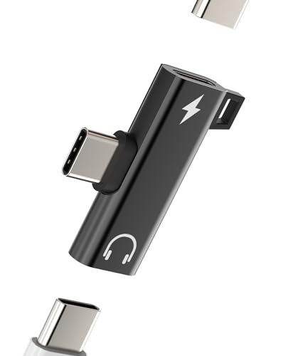 iPhone15 Pro Max USB C Splitter Aux Adapter Type C Doppelstecker auf Kopfhörer Laden Stecker Audio Ladekabel Klinke Kompatibel für Sumsung Huawei Xiaomi Google Plus Apple IPad 10、Air4/5、Mini6、TXGG-tp von Kefiany