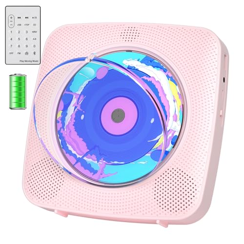 Radio mit CD Player Kinder: Kegaudio Tragbarer CD Players Tragbar mit Bluetooth Lautsprecher Frontanzeige Fernbedienung Unterstützung Timer USB-Wiedergabe AUX-Wiedergabe Rosa Radio mit CD Player Kinder: Kegaudio Tragbarer CD Players Tragbar mit Bluetooth Lautsprecher Frontanzeige Fernbedienung Unterstützung Timer USB-Wiedergabe AUX-Wiedergabe Rosa von Kegaudio