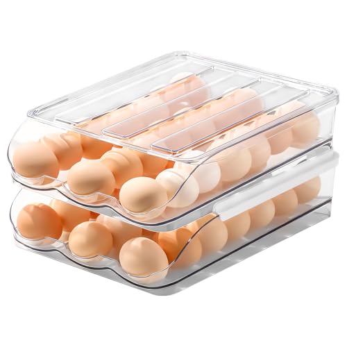 Eier Aufbewahrung Kühlschrank,3 Reihen Eierbehälter für Kühlschrank,Automatischer Eierhalter Kühlschrank Eierspender,Stapelbare Eierbox Kühlschrank Organizer Eierspender Lagerung mit Deckel (2 Etagen) Eier Aufbewahrung Kühlschrank,3 Reihen Eierbehälter für Kühlschrank,Automatischer Eierhalter Kühlschrank Eierspender,Stapelbare Eierbox Kühlschrank Organizer Eierspender Lagerung mit Deckel (2 Etagen) von Keho Keho Kehongdun
