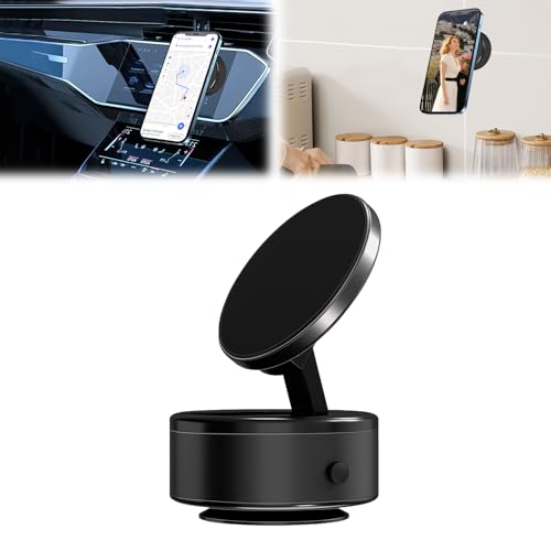 Keho Keho Kehongdun Auto Phone Halter, Magnetischer Saugnapf Handyhalterung, Universal Autohalterung für Smartphones, fürs Auto Armaturenbrett Windschutzscheibe KFZ Handy Halterung Lüftung (Schwarz) von Keho Keho Kehongdun