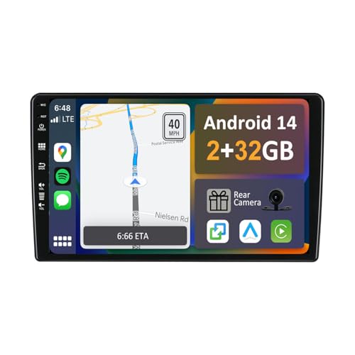 CADLEY Android 14 Autoradio für Citroen Berlingo 2008-2019-mit Wireless Apple CarPlay|Android Auto|Mirror Link|GPS Navigation|Bluetooth 5.0|WiFi |USB|Navi|FM+Rückfahrkamera von KeiDilie