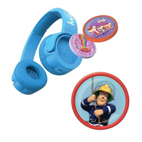 Kekz Starterset Premium Blau: Kekzhörer inklusive Feuerwehrmann Sam, Cookie Crew Hörspiel & Wunderkekz (Kopfhörer für Kinder, Reisekopfhörer für unterwegs & zuhause) von Kekz