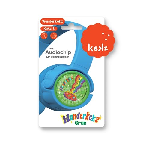 KEKZ Wunderkekz Grün, Kekz Audiochip für Kekzhörer zum selbst bespielen – Fülle deinen neuen Wunderkekz mit bis zu 90 Minuten deiner liebsten Geschichten, Märchen oder Lieder von Kekz
