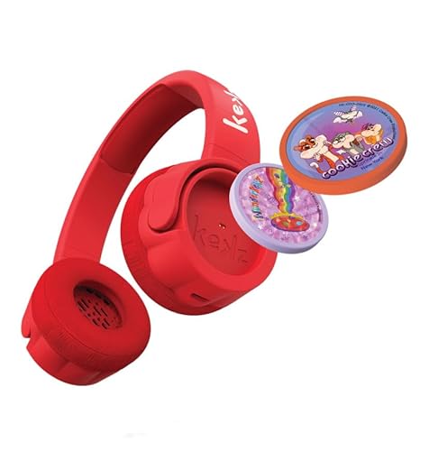 Kekz Starterset Premium Kekzhörer Rot mit Audiochip, Hörspiel für Kinder, Unterhaltung ohne Screen, Ideal auf Reisen, Im Auto oder Zuhause, Selbst Geschichten einsprechen, 90 min Audioinhalte von Kekz