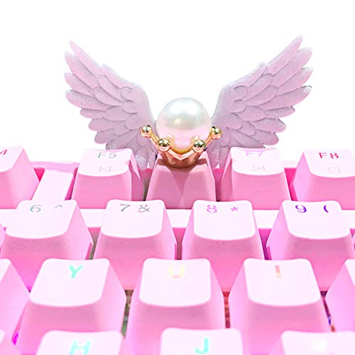 Kelendle Personalisierte Angel Wing PBT Keycap OEM Profil Keycap ESC Keycap für mechanische Tastatur MX Switch R4 (Pink) von Kelendle