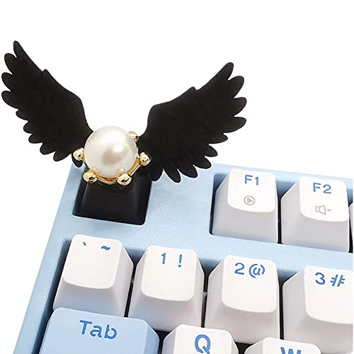 Kelendle Personalisierte Angel Wing PBT Keycap OEM Profil Keycap ESC Keycap für mechanische Tastatur MX Switch R4 (schwarz) von Kelendle