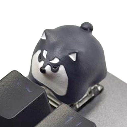 Kelendle Personalisierte niedliche Hunde-Tastenkappe aus Kunstharz, OEM-Profil-Tastenkappe für mechanische Tastatur, MX Switch R4 (schwarz) von Kelendle