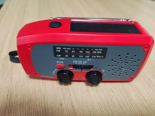 Notfall-Empfänger mit 1000mAh Powerbank, Dynamo-Kurbel, Solar, AM/FM & starker LED-Taschenlampe – Tragbares Wetterradio für Zuhause & Outdoor-Aktivitäten Notfall-Empfänger mit 1000mAh Powerbank, Dynamo-Kurbel, Solar, AM/FM & starker LED-Taschenlampe – Tragbares Wetterradio für Zuhause & Outdoor-Aktivitäten von Kelenpro