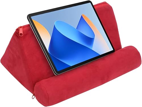 Kelepu Tablet Kissen Halter, Tablet Ständer Abnehmbare Tablet Halterung Bett Kissen für Schoß Tisch, Tablet Kissenständer mit Tasche Stifthalter für Telefonhalter E-Reader Smartphones Tablet von Kelepu
