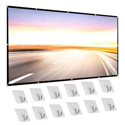 150 Zoll 16:9 Projektor-Leinwand Projektionsleinwand für Heimkino, Innenbereich, doppelseitige Projektion mit Haken 150 Zoll 16:9 Projektor-Leinwand Projektionsleinwand für Heimkino, Innenbereich, doppelseitige Projektion mit Haken von Kelisdi