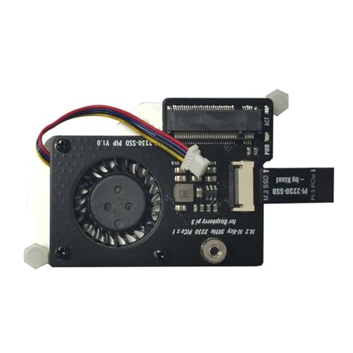 2230 PCIe auf NVMe SSD Solid Drive Erweiterungsplatine für RPI 5 Erhöhung der Kapazität, offizieller Kühlkörper-Lüfter 2230 PCIe auf NVMe SSD Solid Drive Erweiterungsplatine für RPI 5 Erhöhung der Kapazität, offizieller Kühlkörper-Lüfter von Kelisdi