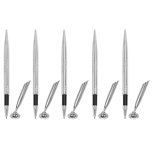 Kelisdi Kugelschreiber mit Sockel, Empfangsstift, Unterschriften, Schreibtischstift, Zähler, Servicestift, Bürobedarf für Hotel, 5 Stück von Kelisdi