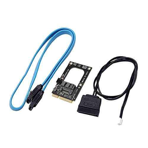 Kelisdi MSATA-zu-Konverterkarte auf 7-poliger Adapter, Full-High, halbe Größe für 6,3 cm 8,9 cm SSD + 50 cm Kabel von Kelisdi